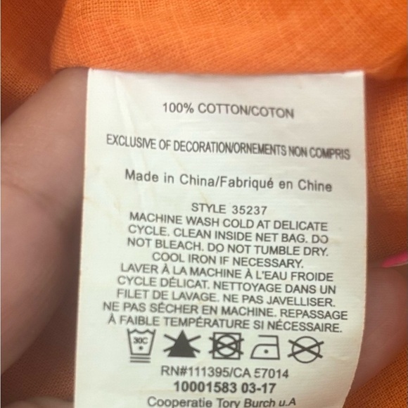 Tory Burch Orange Grove Lindsay Halter Top – Size 12 - Picture 7 of 7